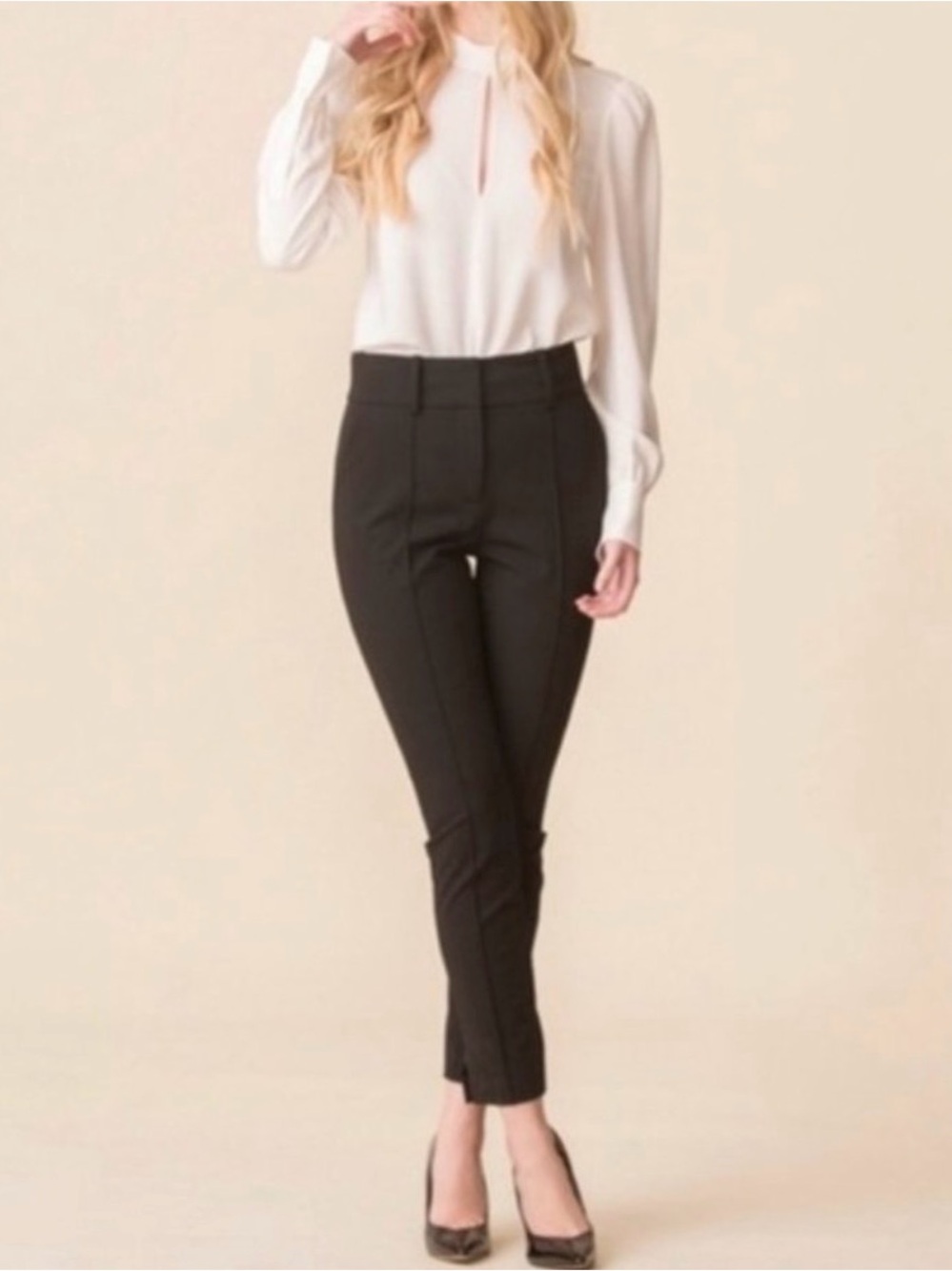 Veronica Beard High Rise Lago Cropped Trouser Pants